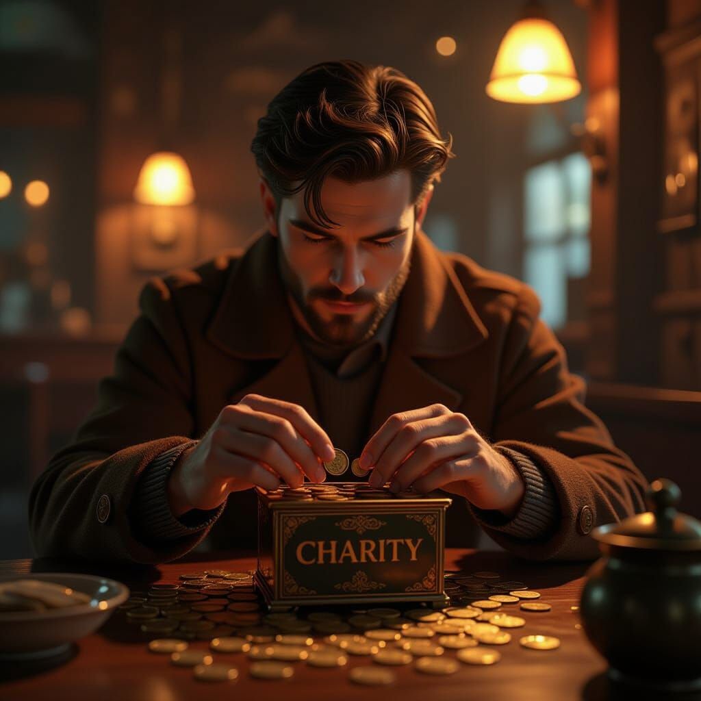putting coins into the 