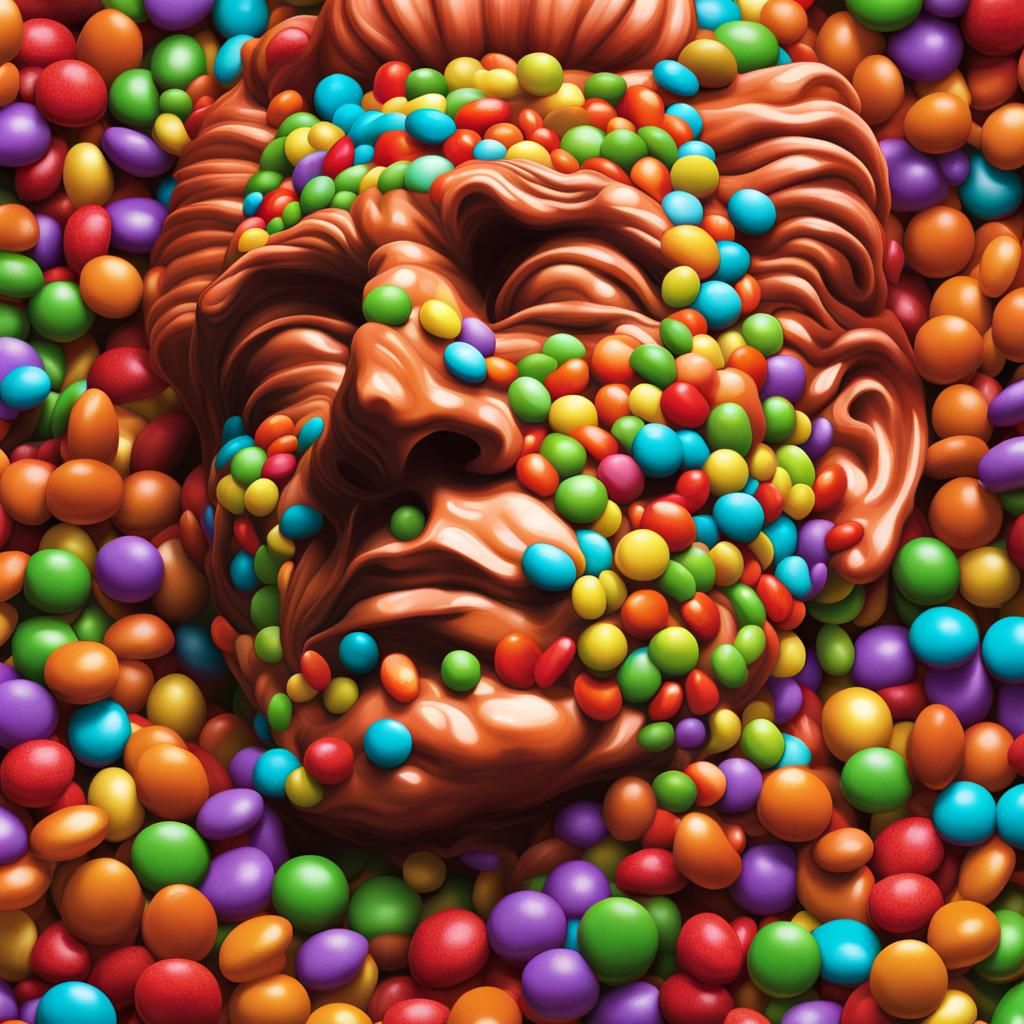 Michaelangelo's David but made out of Skittles - AI Generated Artwork ...