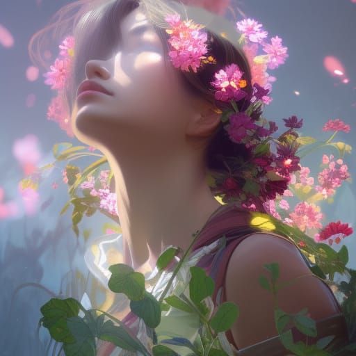 ArtStation - Avatar girls + Flowers