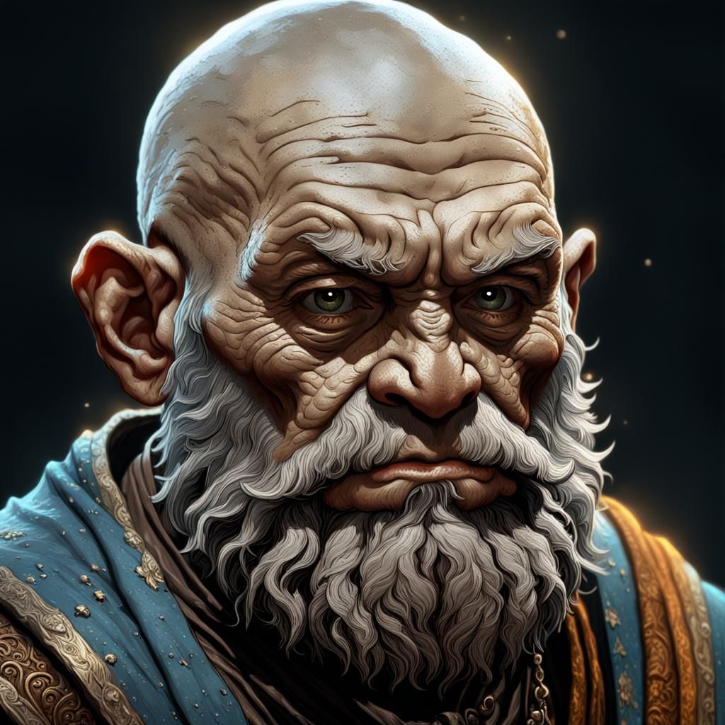 Grizzled Dwarf Monk