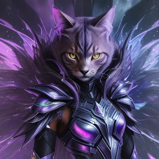 Cyber Abyssinian Cat Valkyrie Warrior - AI Generated Artwork ...