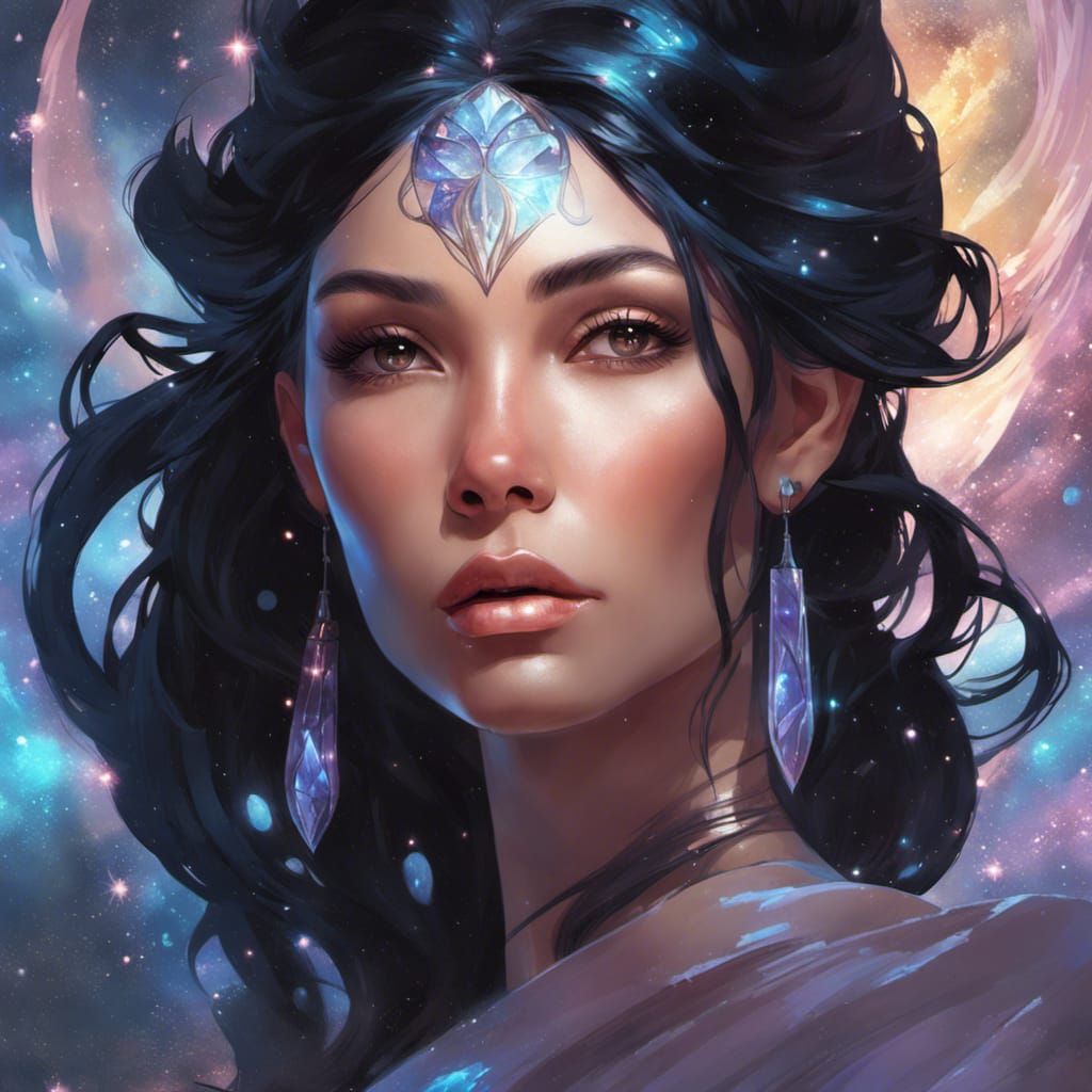 Galaxy goddess - AI Generated Artwork - NightCafe Creator