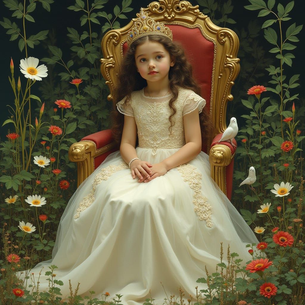 Ethereal Princess in Art Nouveau Glory