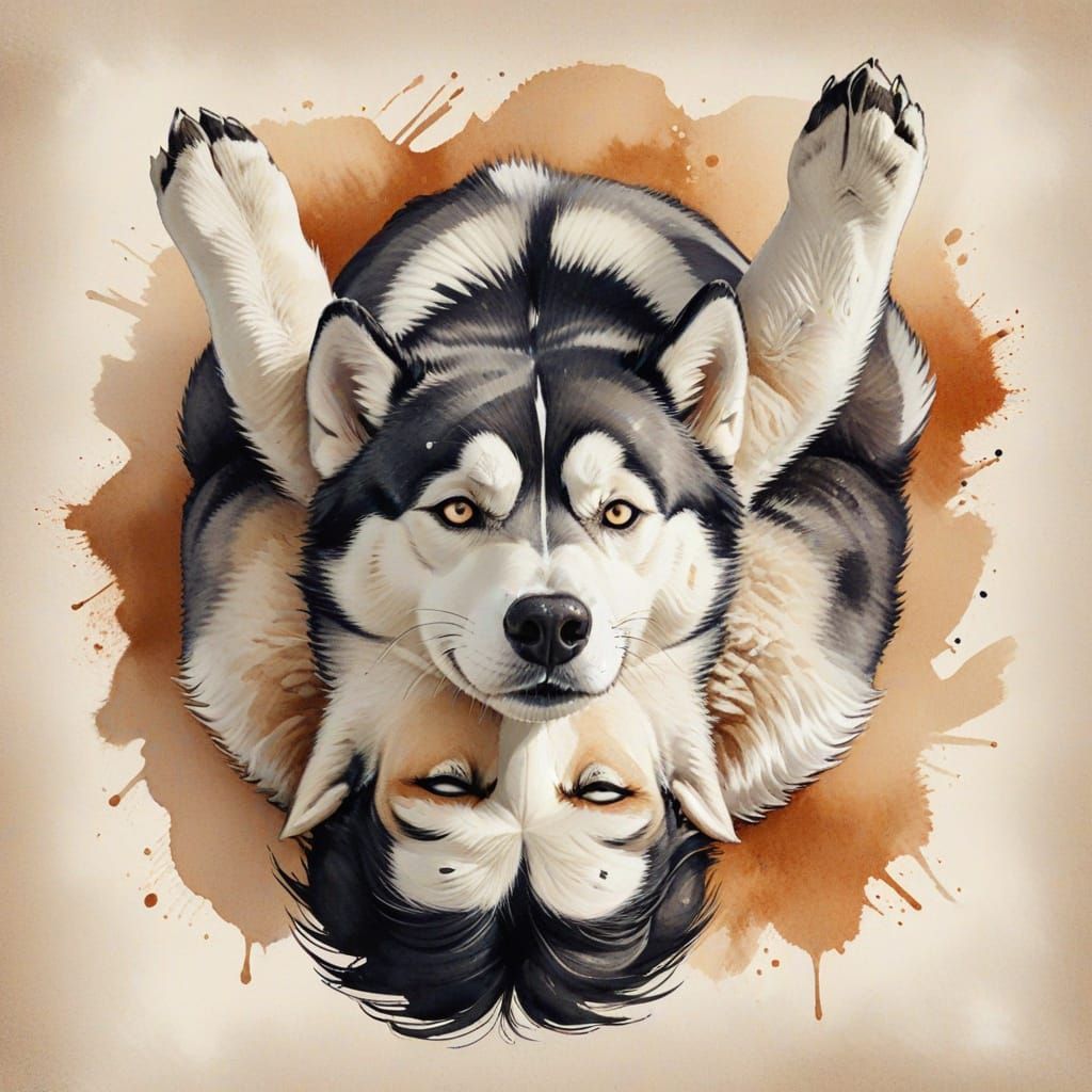 Double Husky? LoL  by @FeralFlips