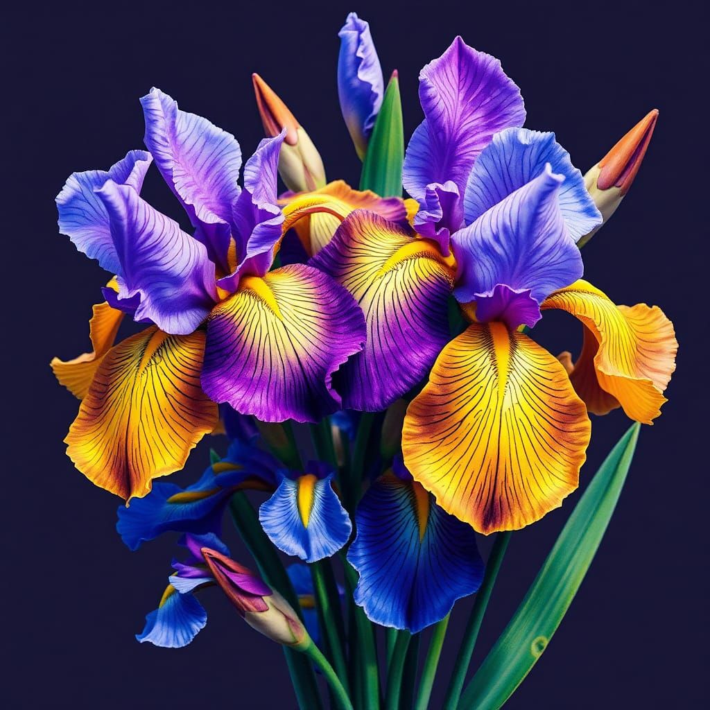 bouquet of irises