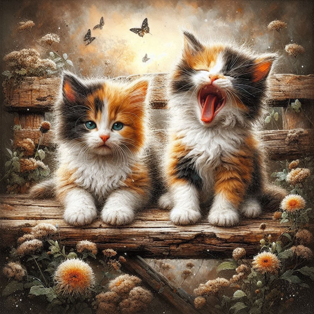 Come on Buddy, Sing something for the NightCafe friends 😸😸...