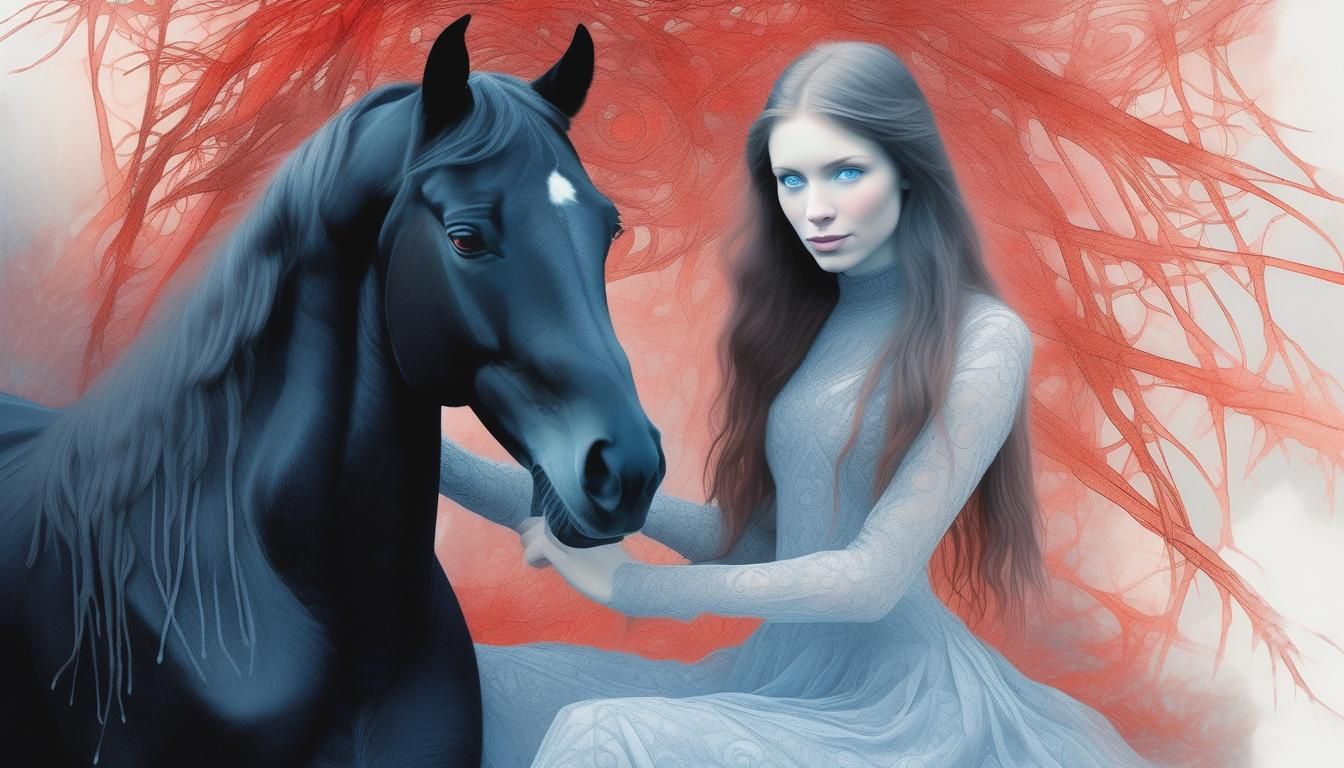 Insectoid alien with highly detailed enormous blue irises