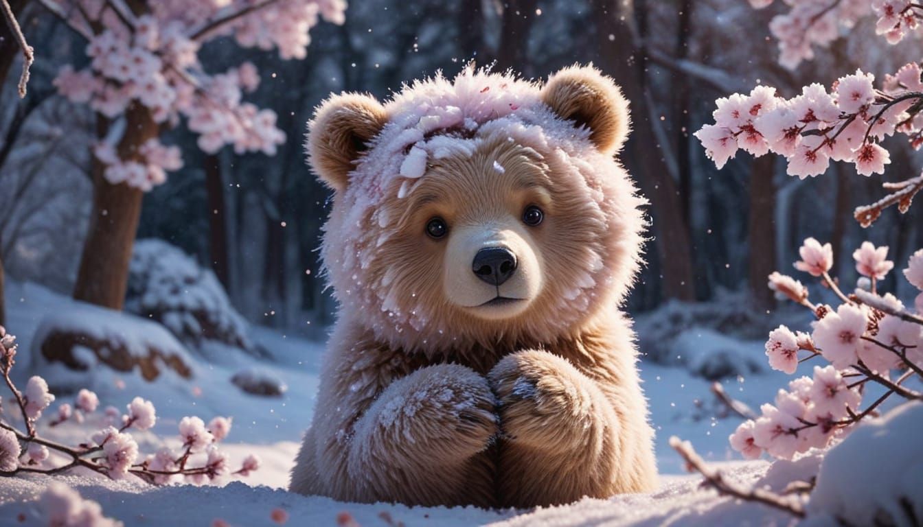 Furry Ballerina Dances on a Snowy Flame