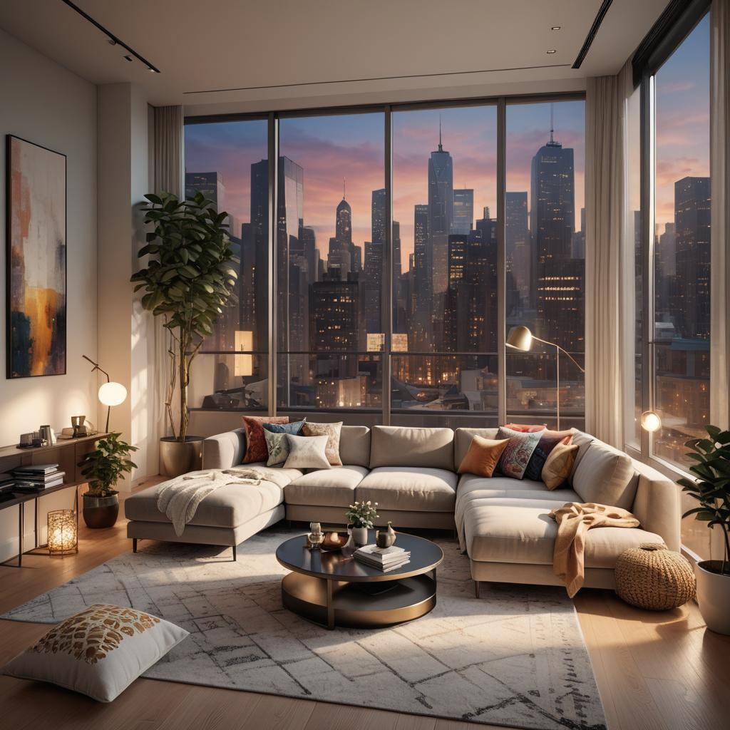 a cozy yet modern living room