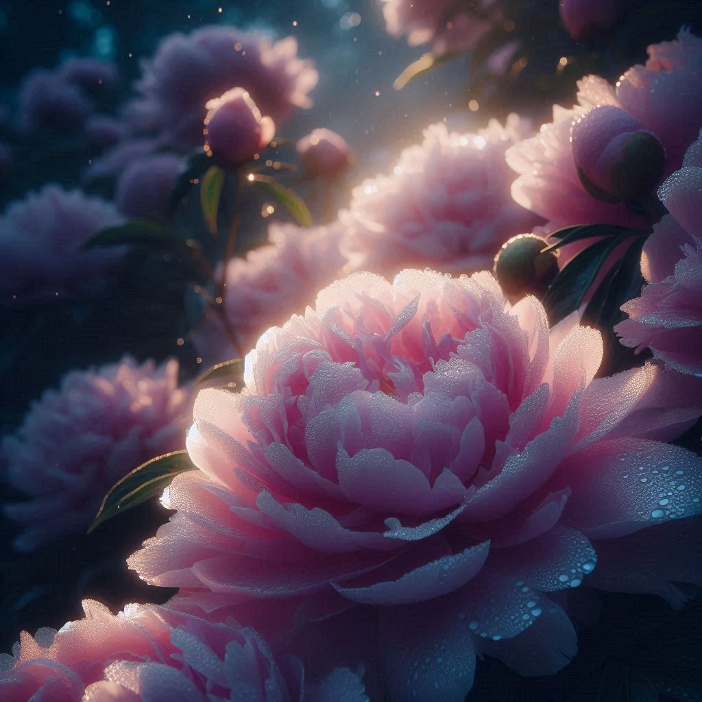 Peonies in the Moonlight
