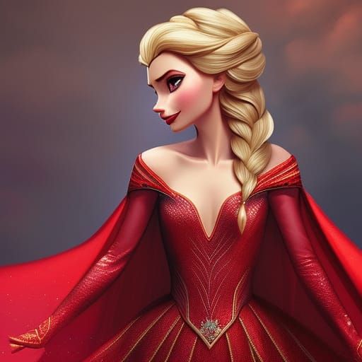 Elsa red dress best sale