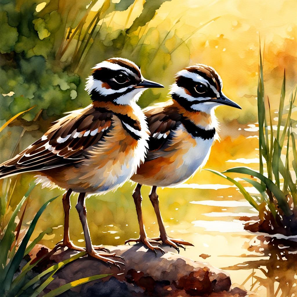 Kildeer chicks AI Generated Artwork NightCafe Creator