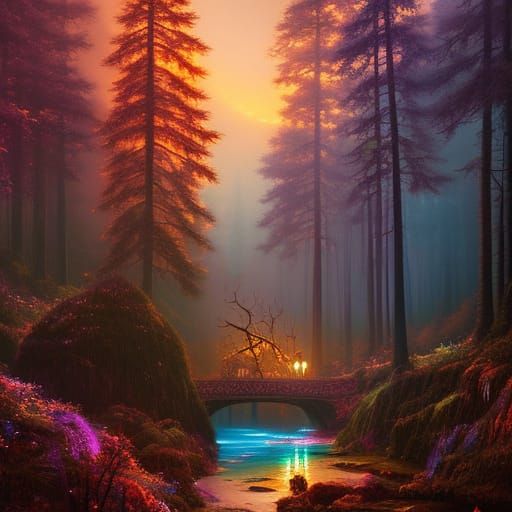 Enchanted forest 3  by @aiartuser