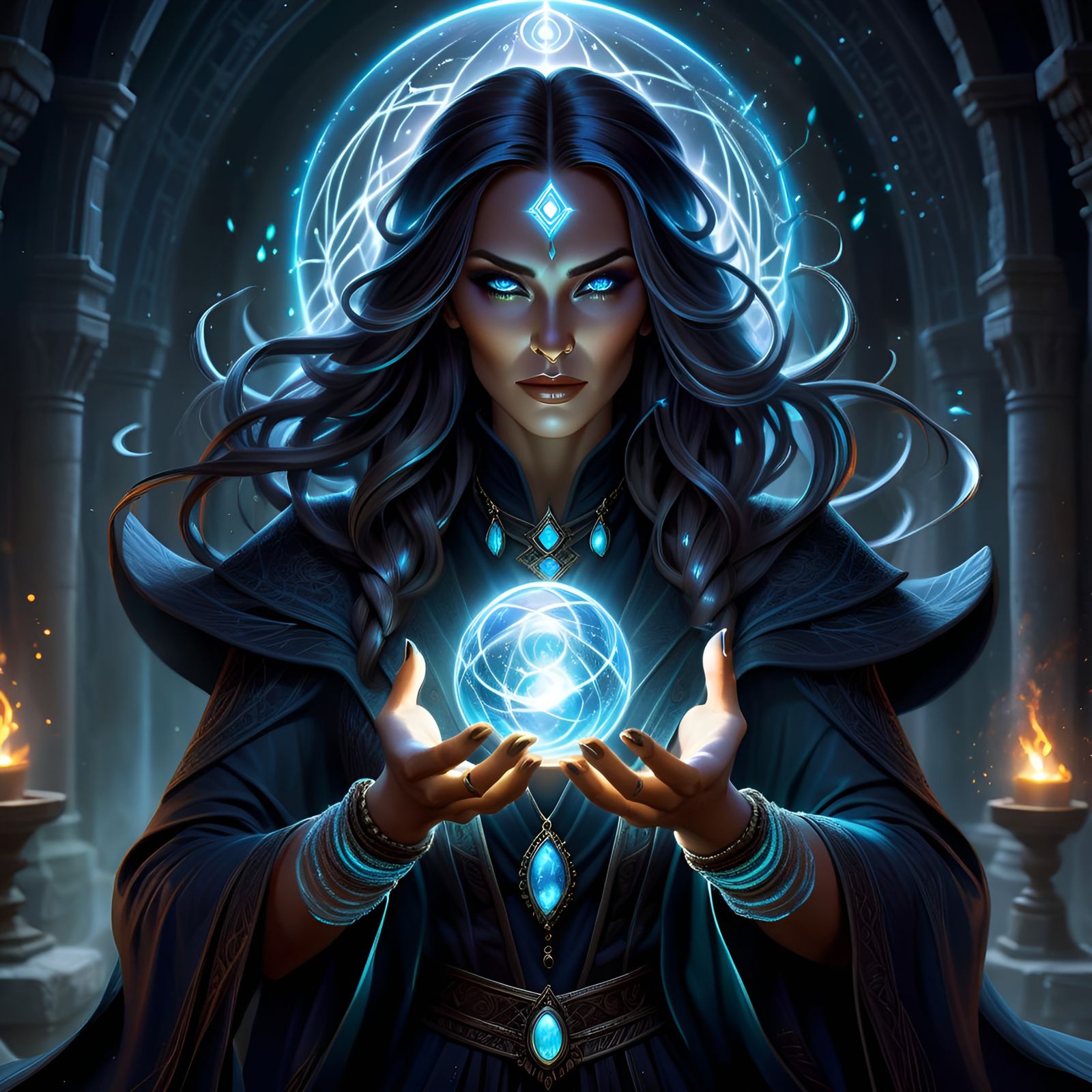 A powerful sorceress of dark magic!  by @Velvet Vibe