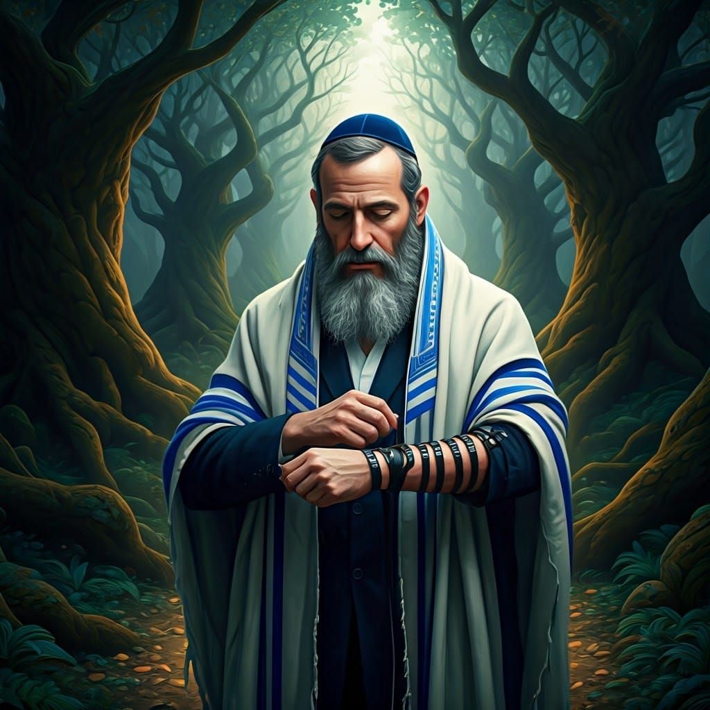Jewish Man in Forest: Fantasy Concept Art