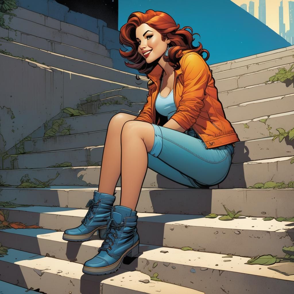 Hyper detailed comic-book cel-shaded illustration masterpiec...