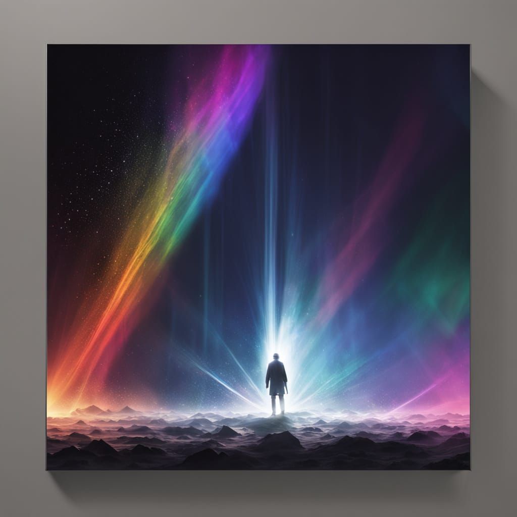 Radiant Rainbow Explosion Through Glass Prism