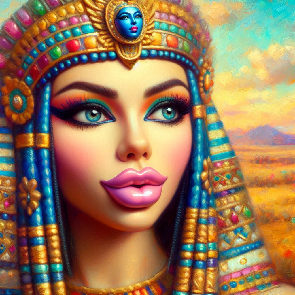 Cleopatra after cosmetic surgery on her lips!