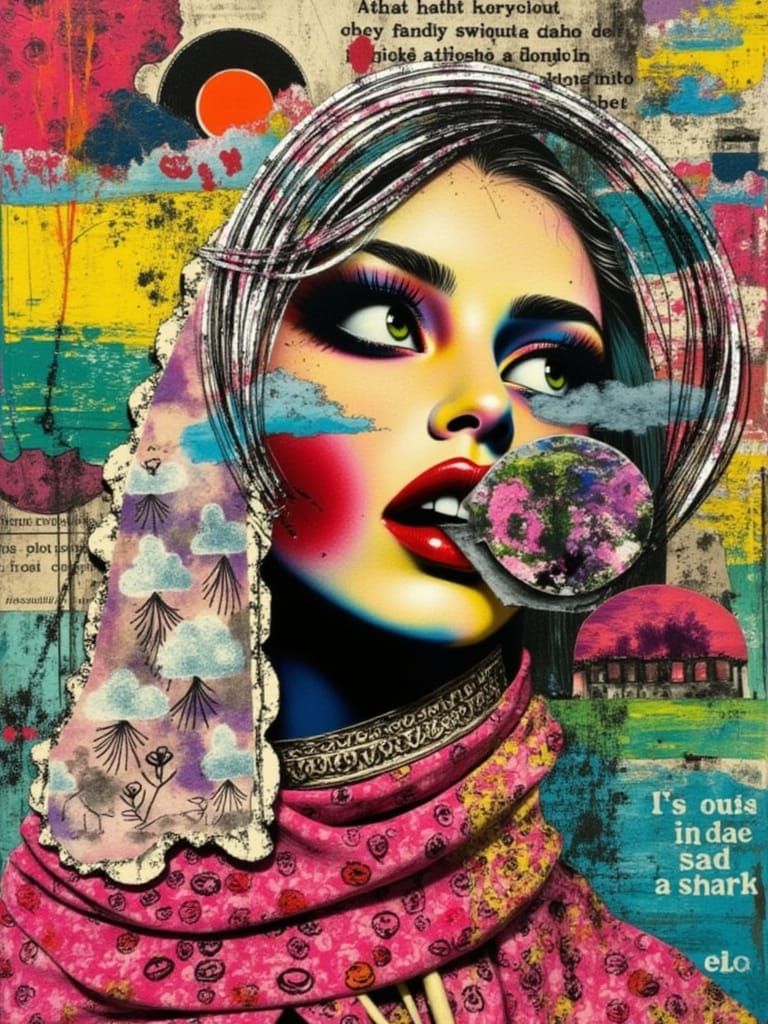 Blowing bubbles filled with miniature worlds