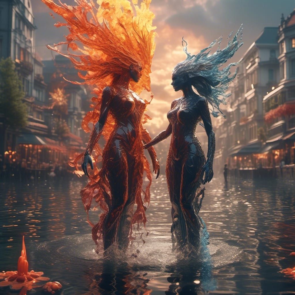 a unique tango between two elemental entities