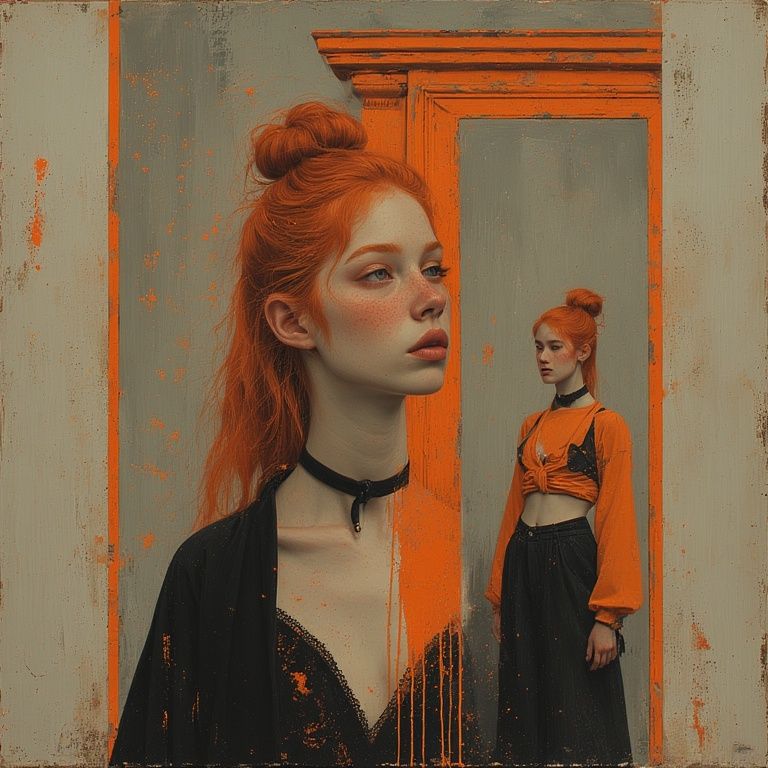 Orange mirrored