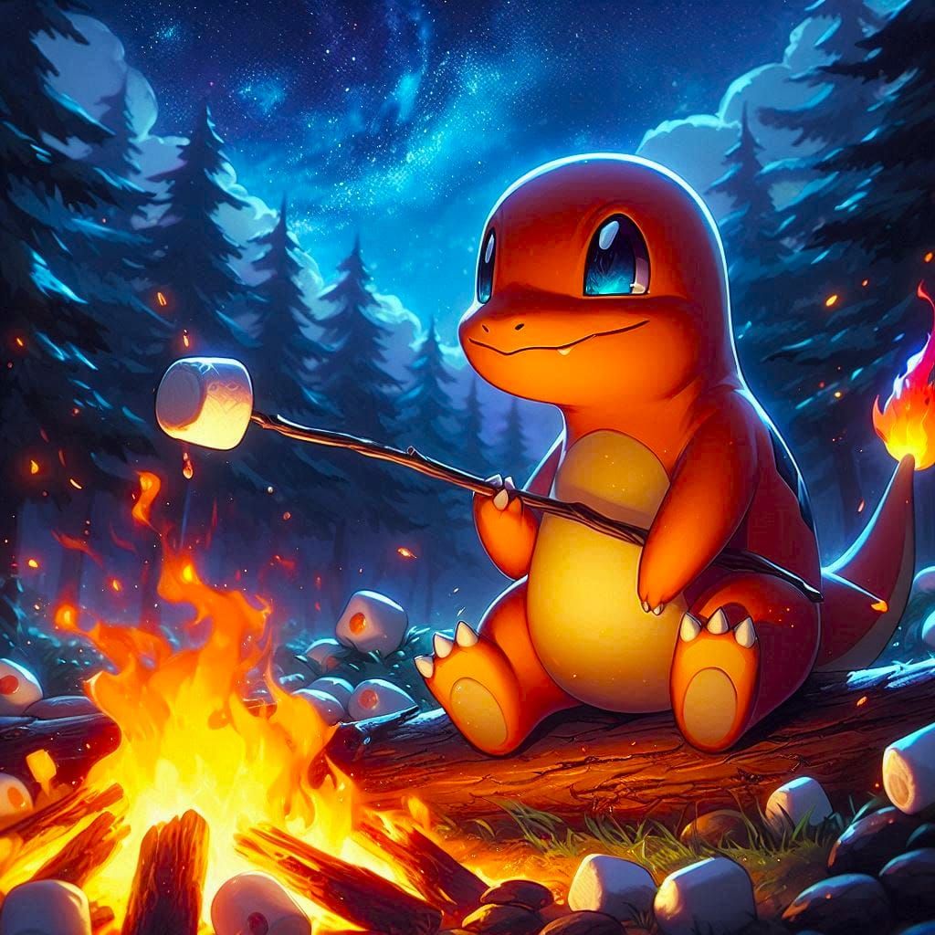 Camping with Charmander