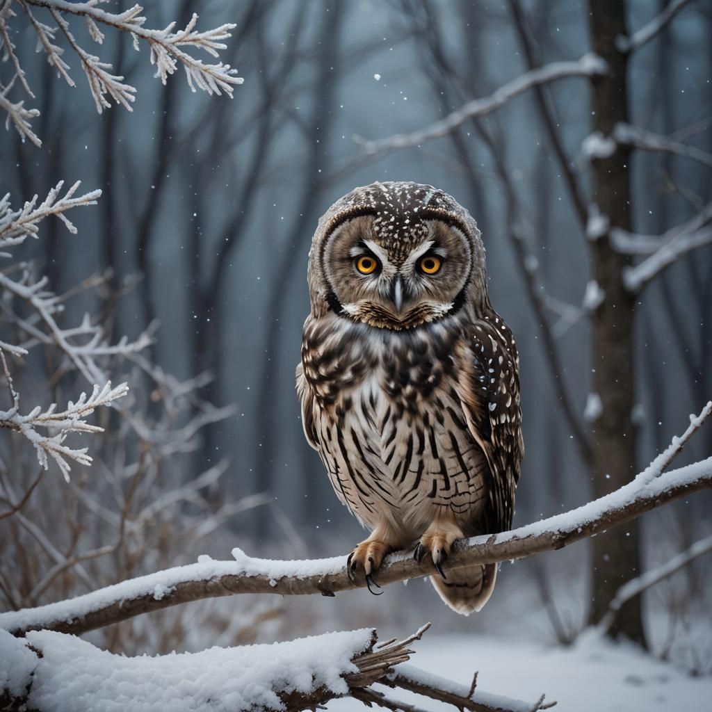 Owl in the snow 