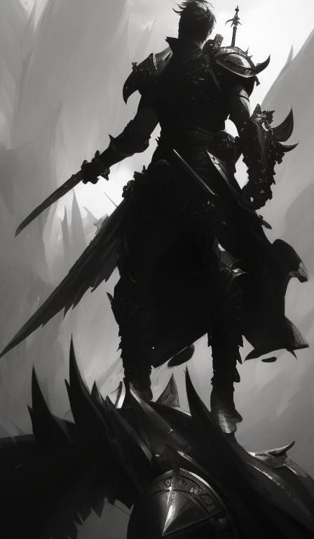 Anime Warrior Girl Wearing Dragon Armor