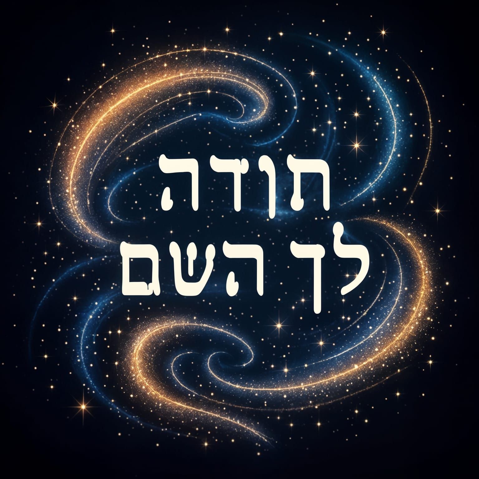 "תודה לך השם" in Magical Twirling Sparkles