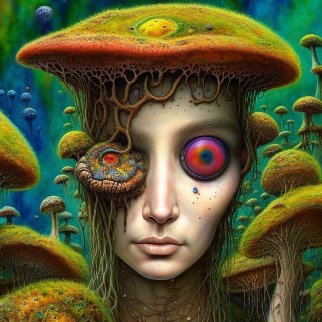 Fungi Girl 4627 - AI Generated Artwork - NightCafe Creator