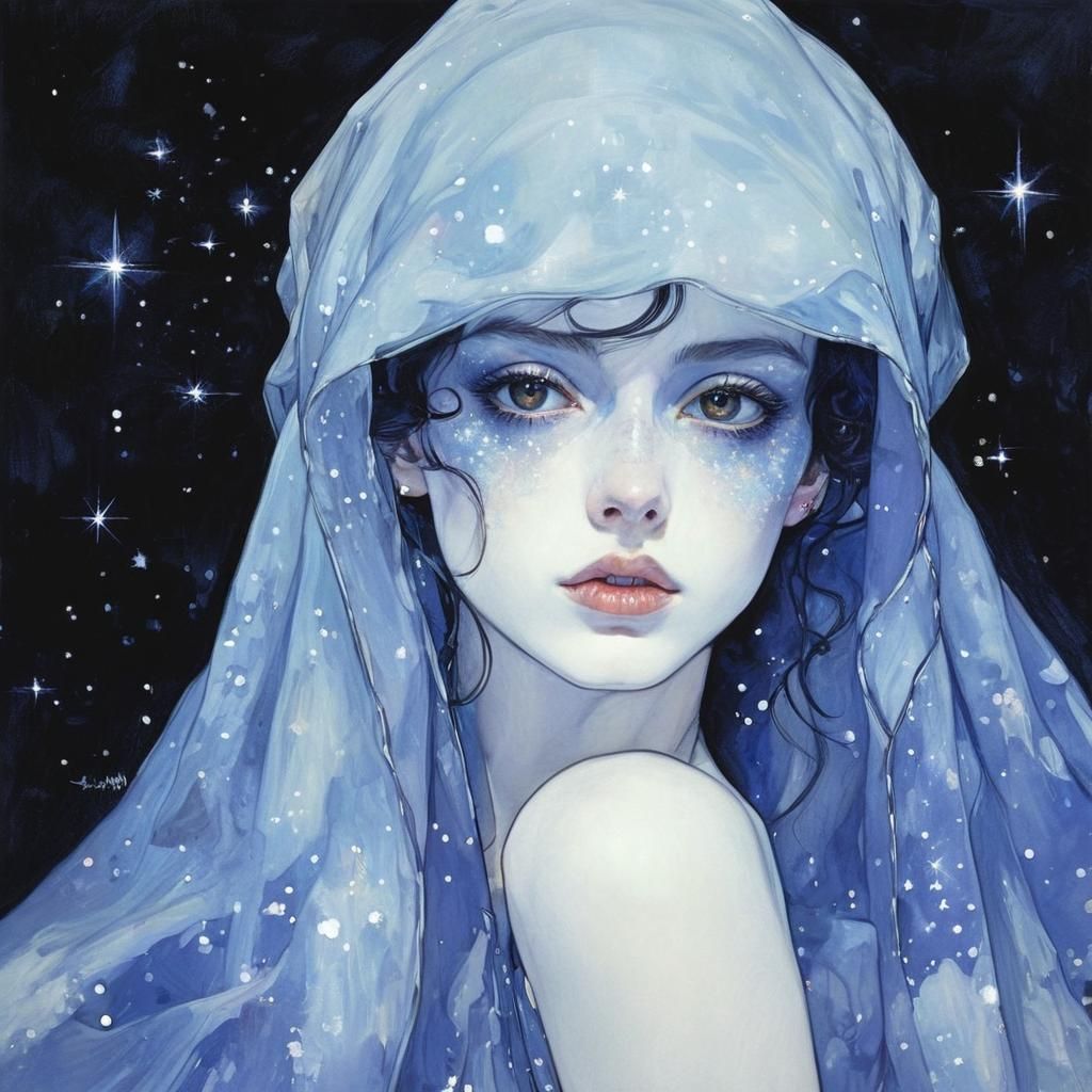 Luminist Numenorian Portrait in Anime Watercolor Style