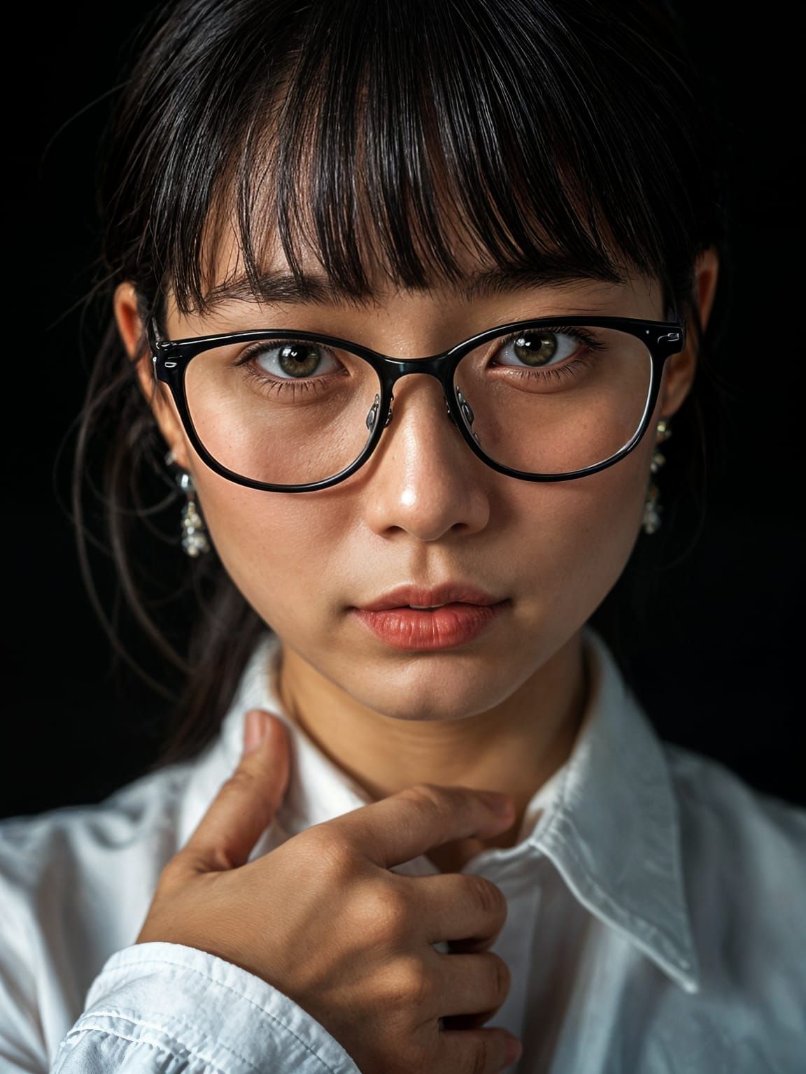 Shy Asian Woman in Professional Portrait Photography
