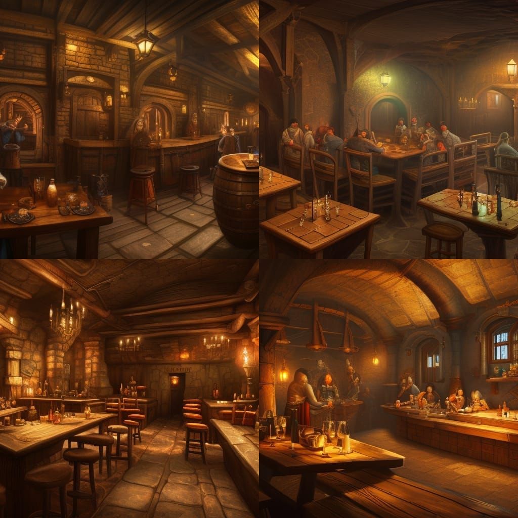 medieval tavern - AI Generated Artwork - NightCafe Creator