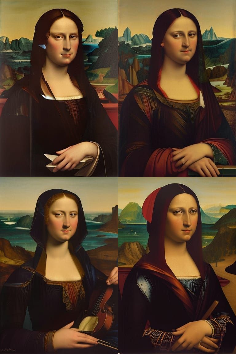 Reimagined Classical Artworks - Monalisa