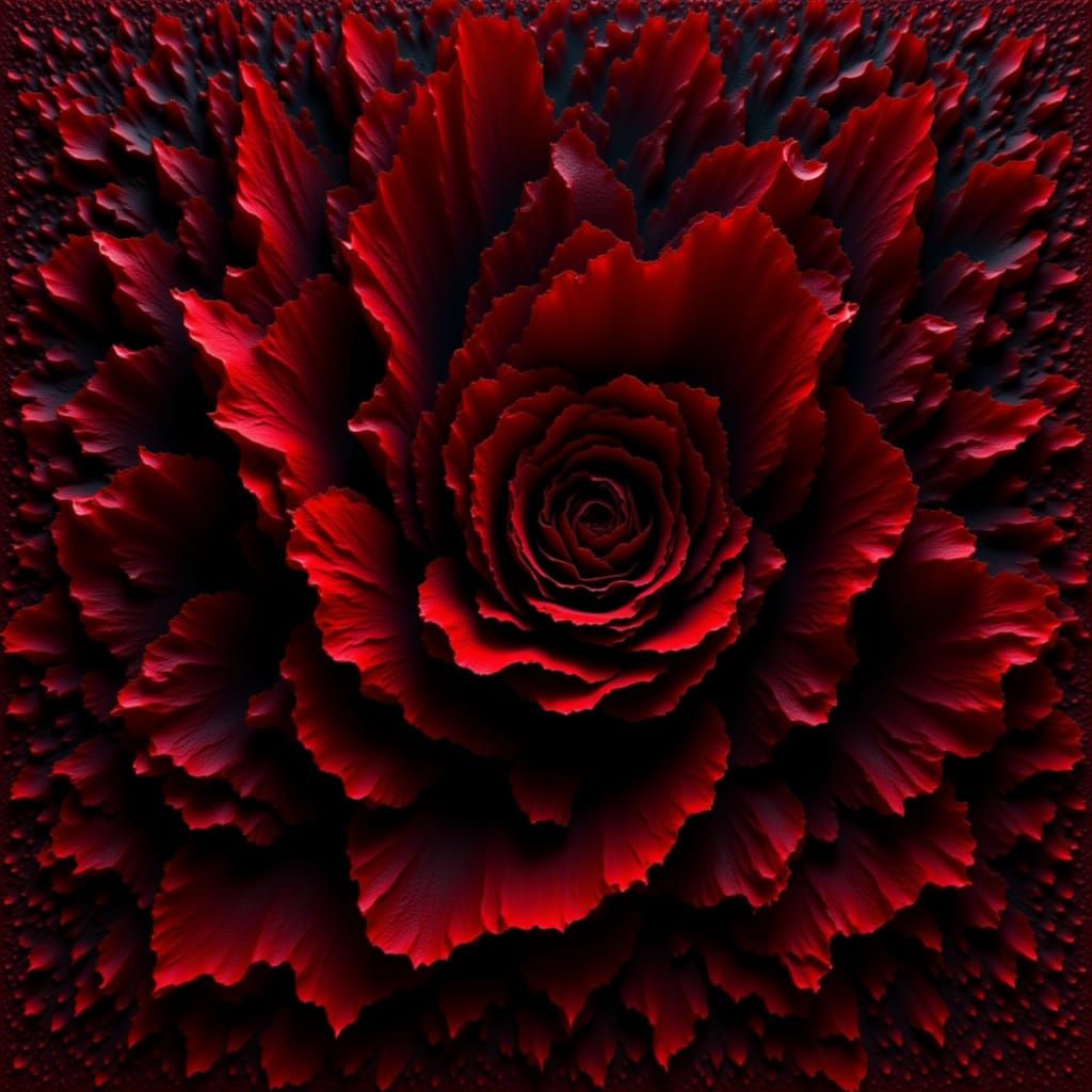 <lora:Black-Red Textures:1.0> black and red floral texture