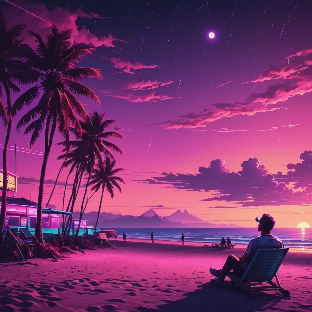 Enjoying the beach view