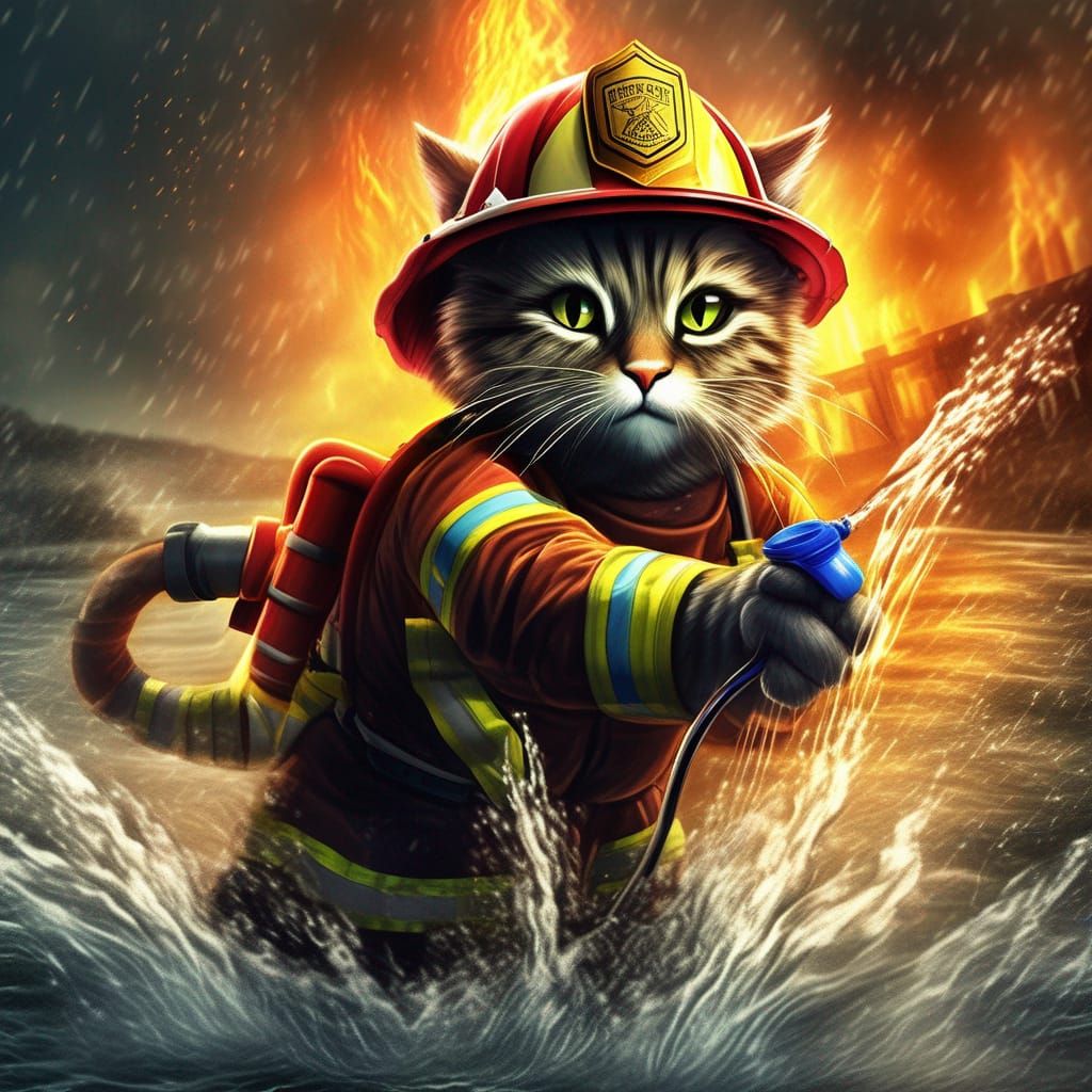 Firefighter!!   by @Hit moments