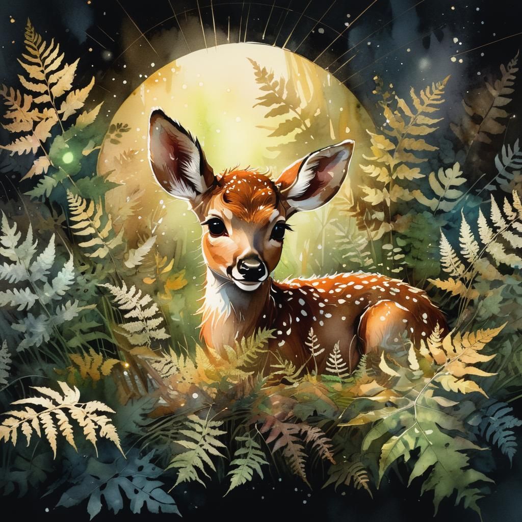 Fawn in ferns
