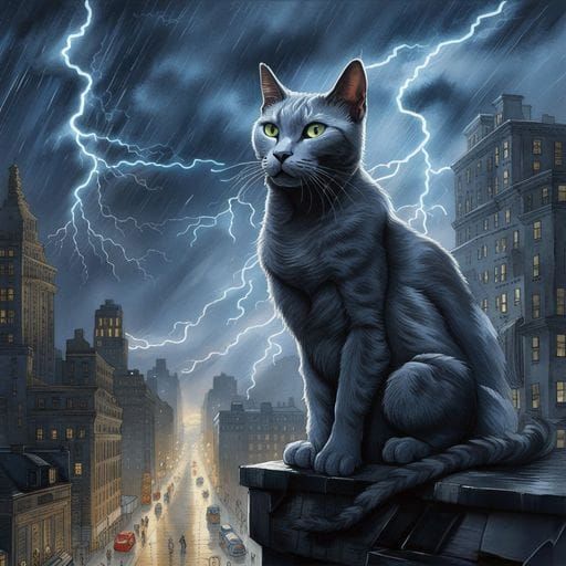 Cat in the city - AI Generated Artwork - NightCafe Creator