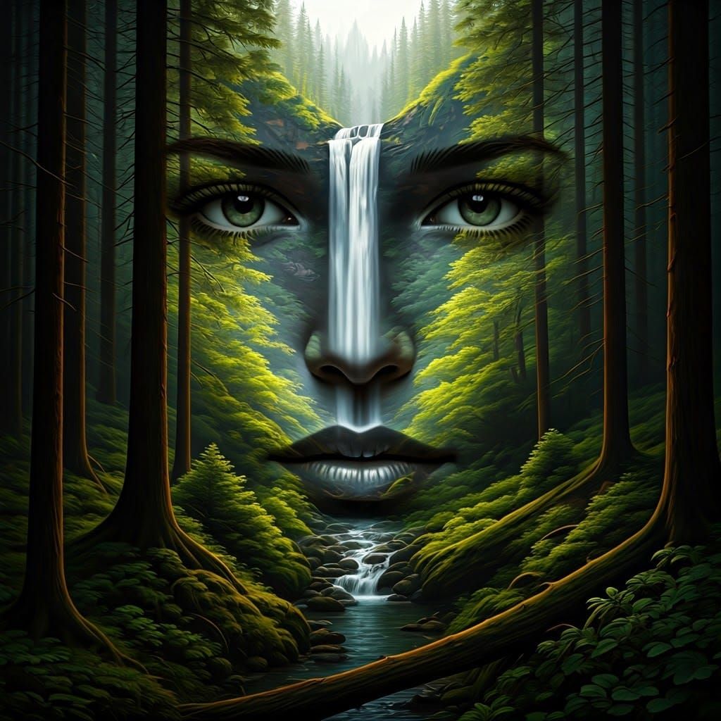 Lady of the falls  by @RaindropsArt