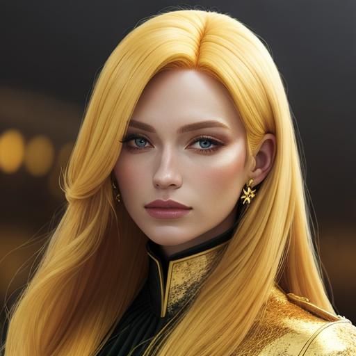 A lady with golden hair