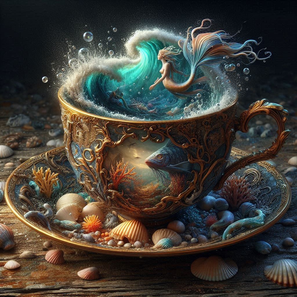 mermaid in a cup