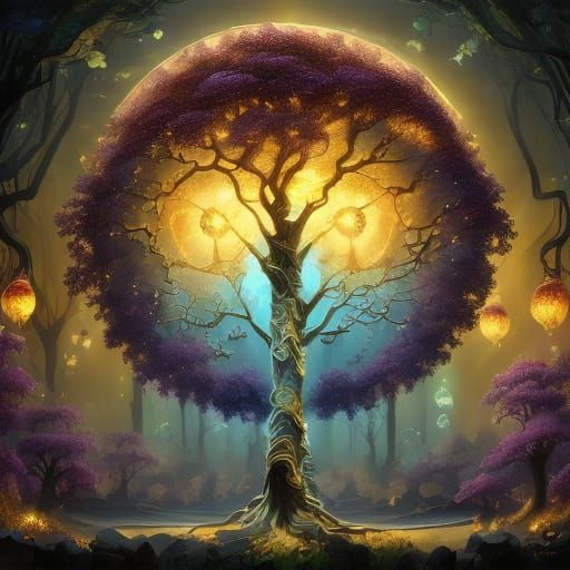 Dreamlike Cloaked Figure in Ethereal Golden Light