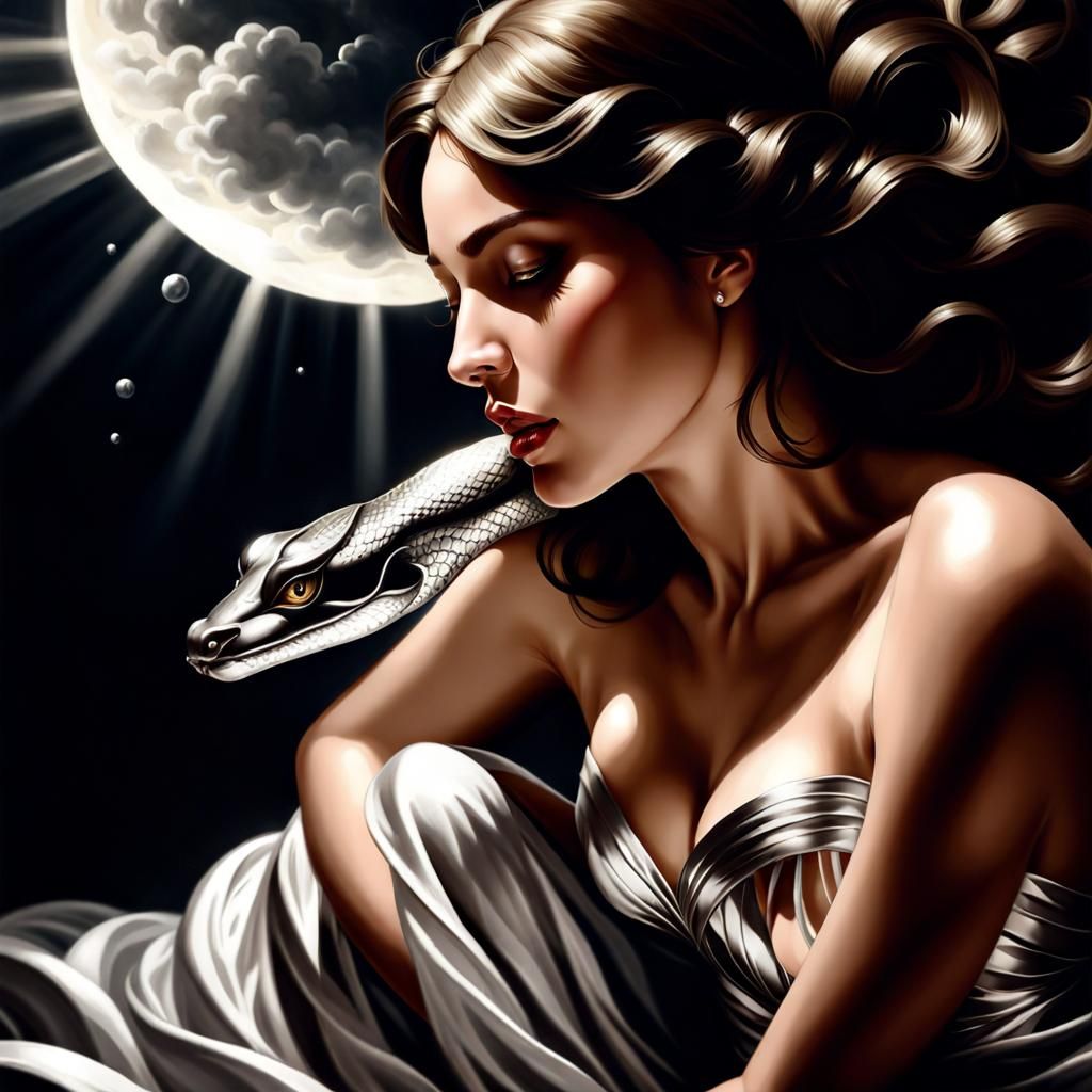 "She came to me with a serpent's kiss, As the Eye of the Sun...