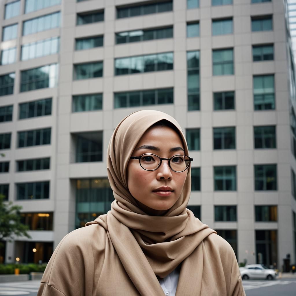 a very attractive caramel complexion japanese woman with gla...