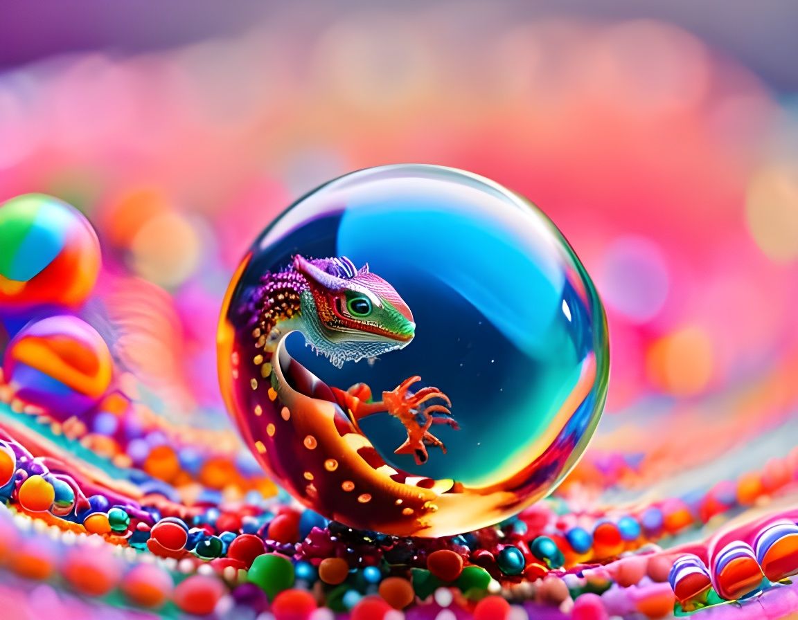 baby dragon in a bubble   by @Chief_Runs-with-scissors