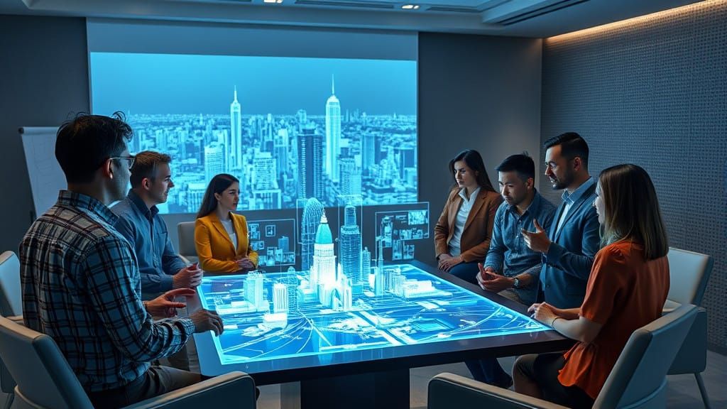  holographic city planning   by @Bill