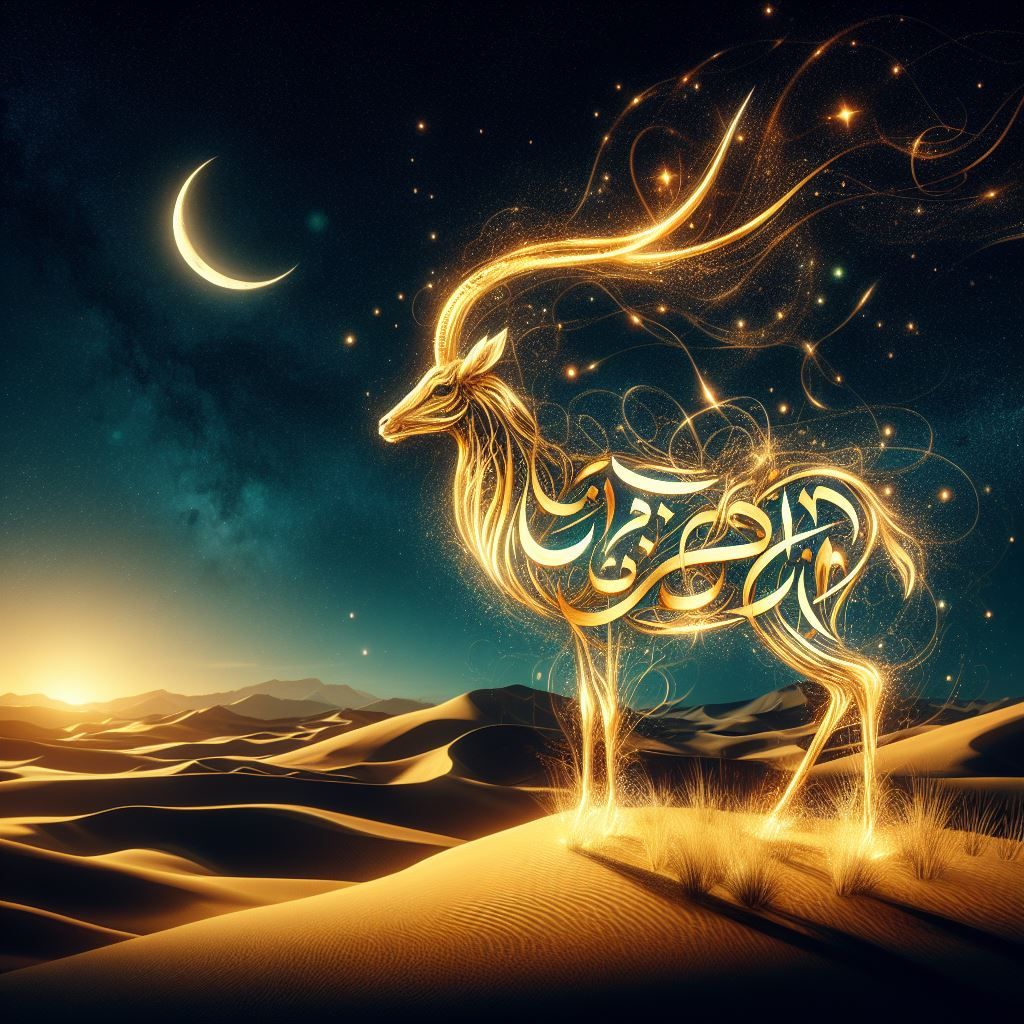 Arabic calygraphic calligram