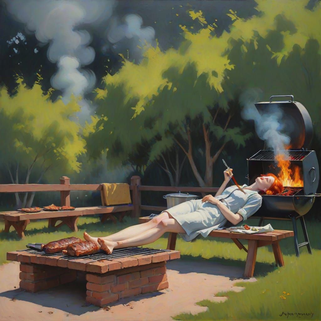 Wrongbecue  by @Miriam Wolfdaughter