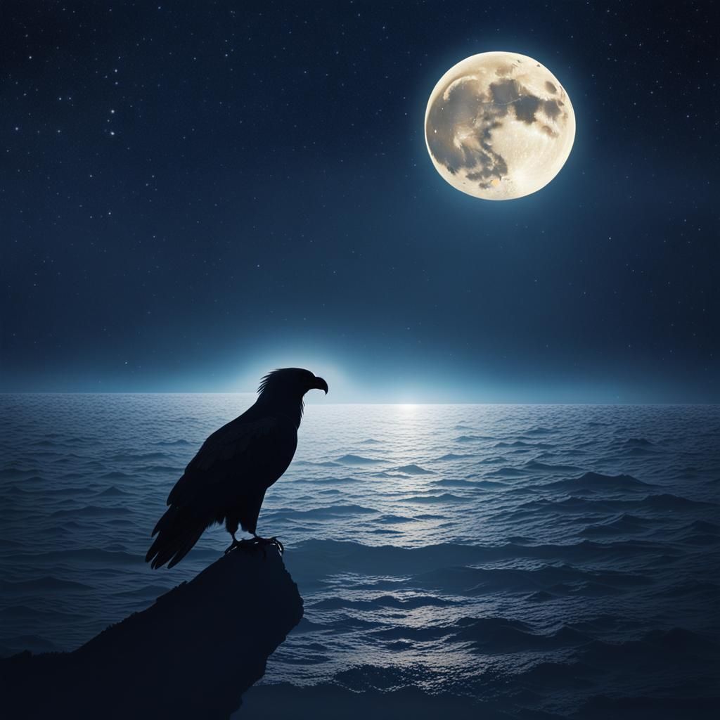 The moon  and the eagle